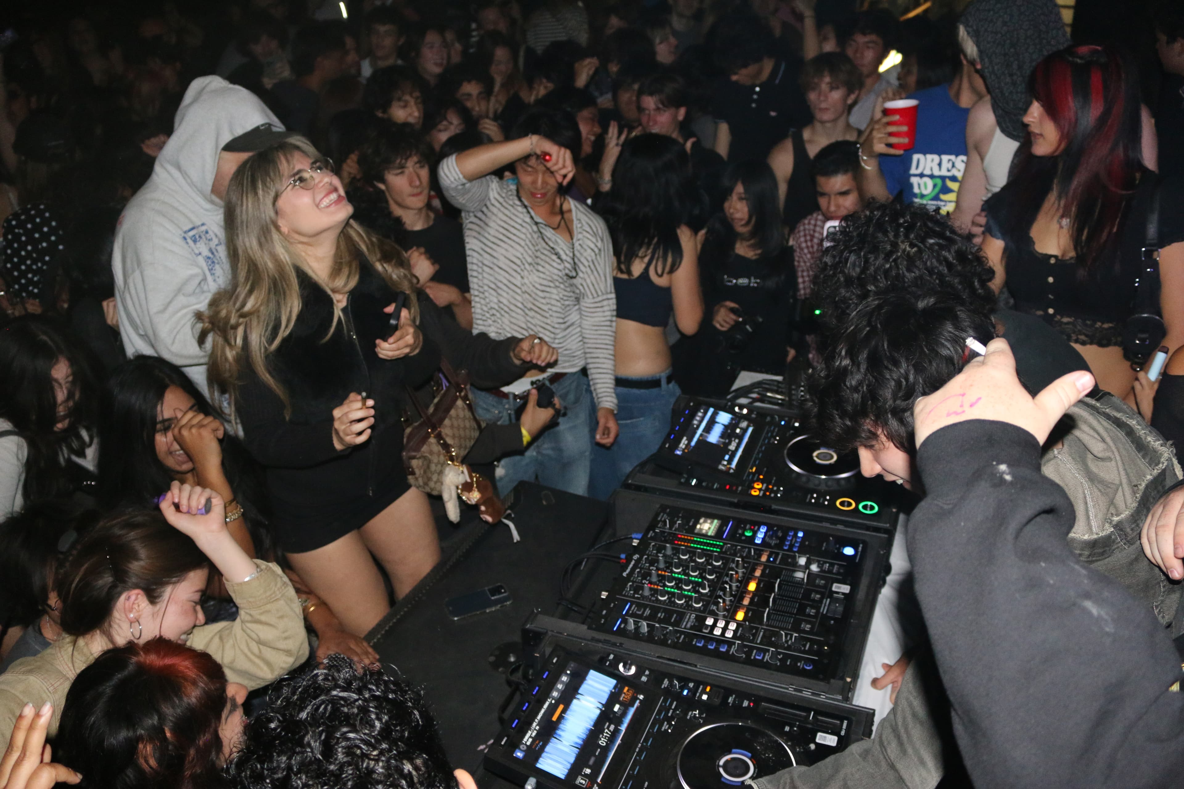 Dancers packed onto the floor at a Dance Exchange event